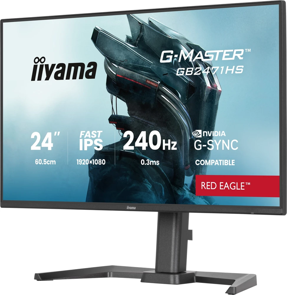 iiyama G-MASTER GB2471HS-B1 computer monitorius 60.5 cm (23.8") 1920 x 1080 pikselių Full HD Juodas