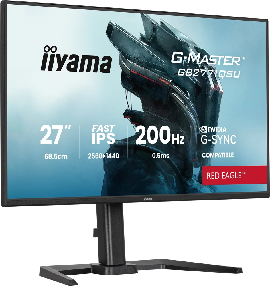 iiyama G-MASTER GB2771QSU-B1 computer monitorius 68.6 cm (27") 2560 x 1440 pikselių Wide Quad HD Juodas