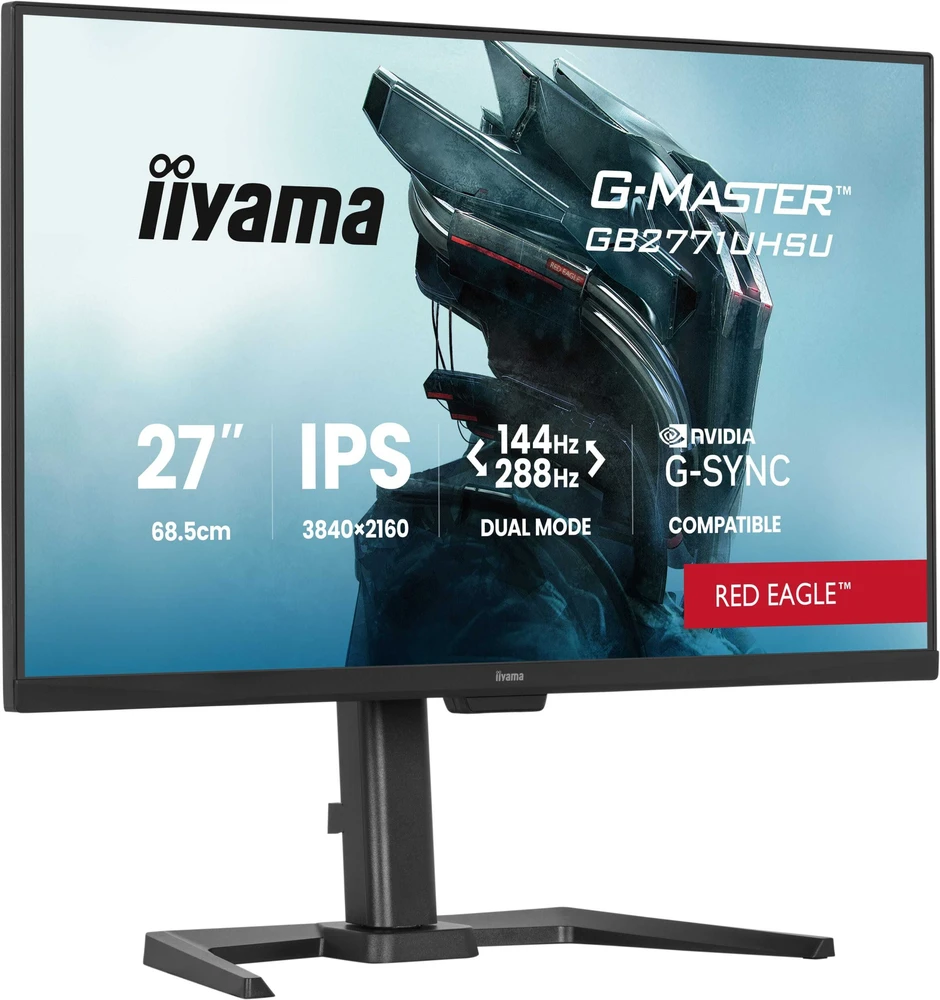 Monitorius Raudona Eagle iiyama G-Master GB2771UHSU-B1 Raudona Eagle - 144Hz 4K | 288Hz Full HD | IPS | 27"