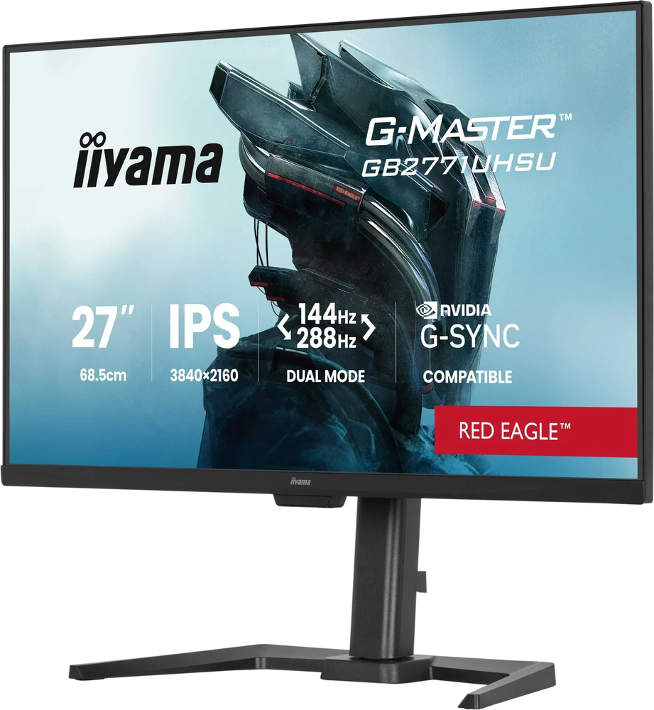 Monitorius Raudona Eagle iiyama G-Master GB2771UHSU-B1 Raudona Eagle - 144Hz 4K | 288Hz Full HD | IPS | 27"