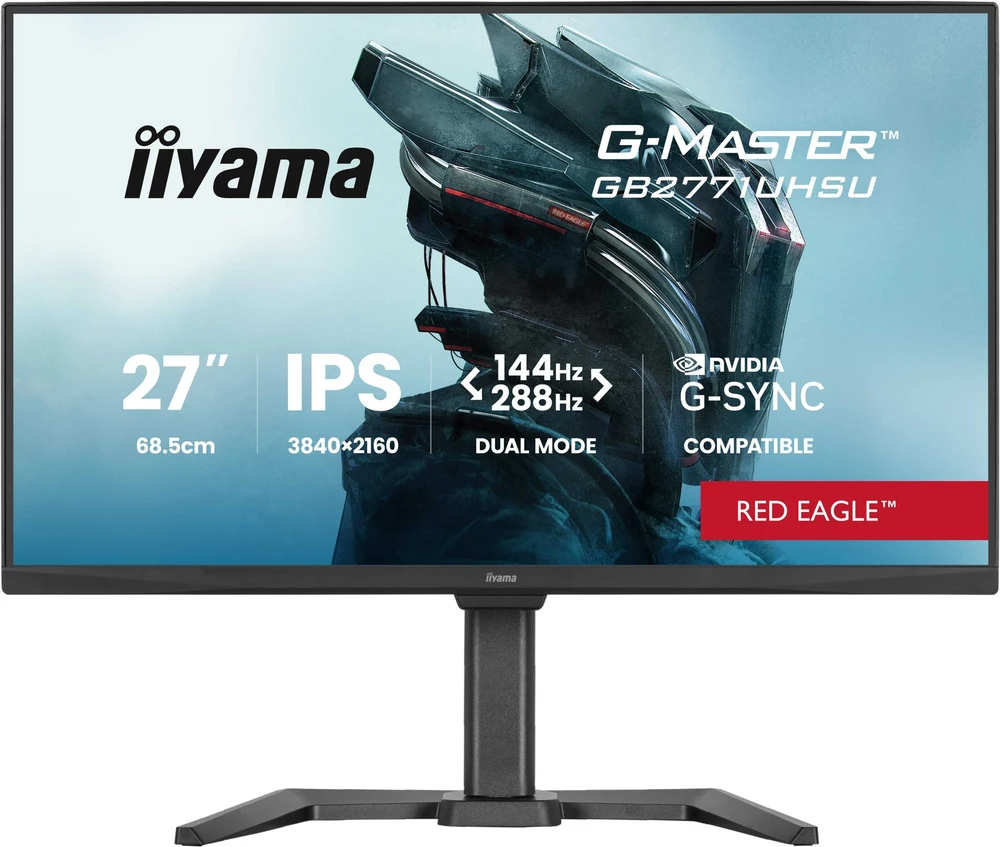 Monitorius Raudona Eagle iiyama G-Master GB2771UHSU-B1 Raudona Eagle - 144Hz 4K | 288Hz Full HD | IPS | 27"