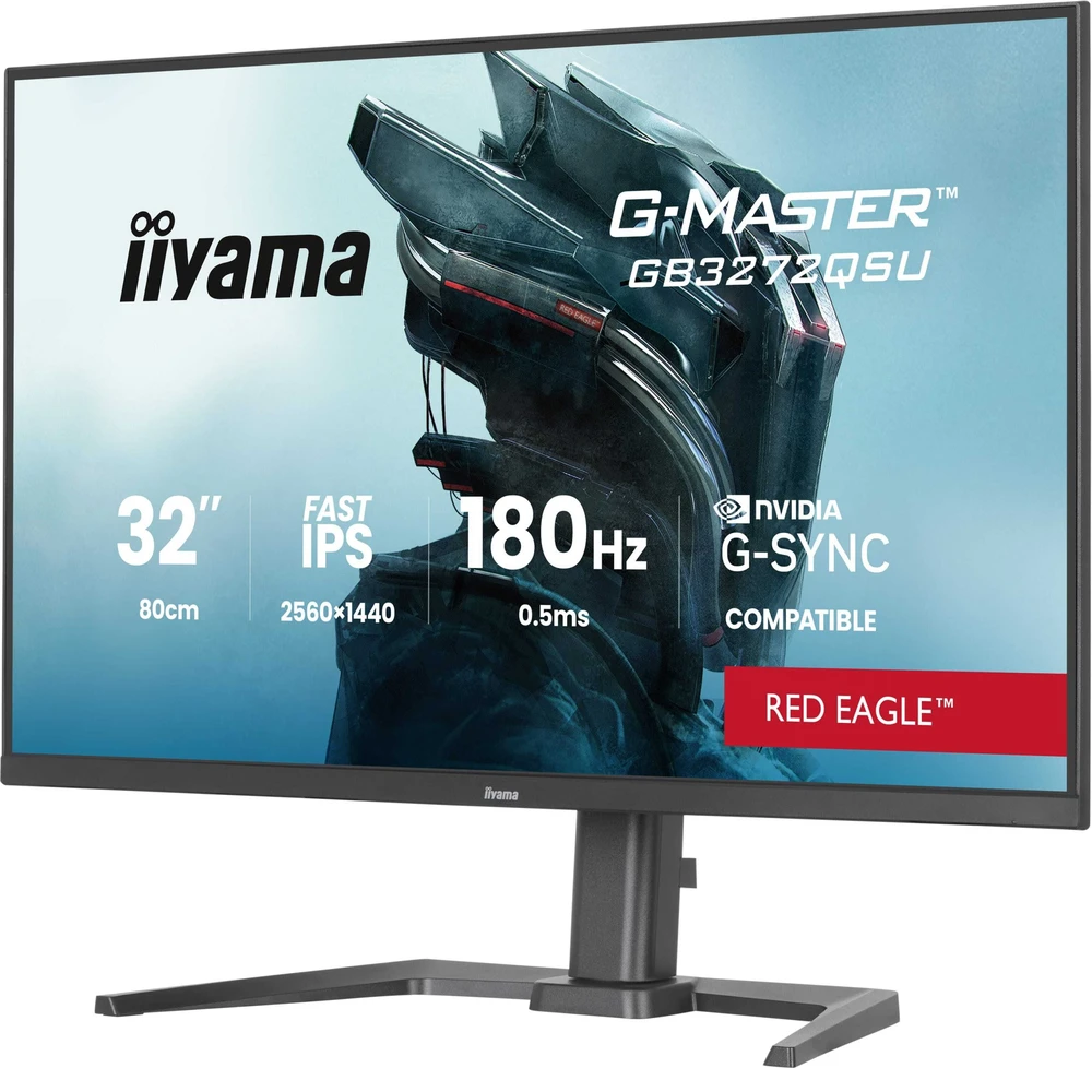 „Raudona Eagle iiyama G-Master GB3272QSU-B1“ – „Raudona Eagle“ – 180 Hz | QHD | Greitas IPS | 31,5 colio