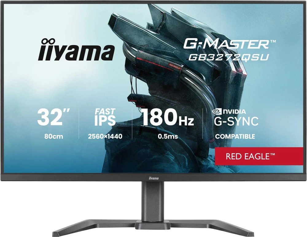 Monitorius „Raudona Eagle iiyama G-Master GB3272QSU-B1“ – „Raudona Eagle“ – 180 Hz | QHD | Greitas IPS | 31,5 colio