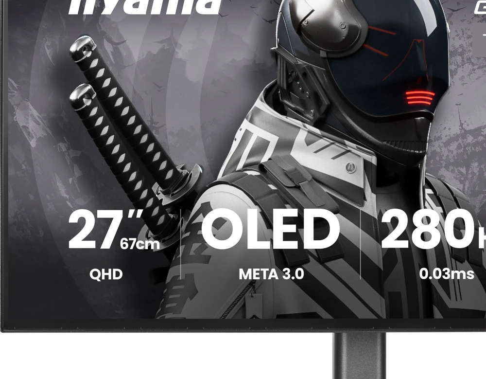 Monitorius iiyama G-Master GOB2701QSC-B1 Titan Falcon - 280Hz | QHD | WOLED | 27" | USB-C PD65W