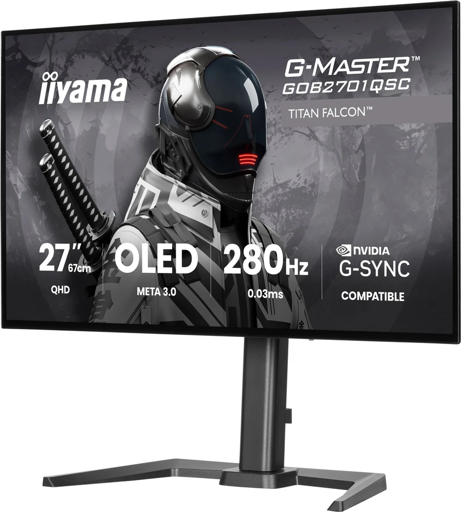 Monitorius iiyama G-Master GOB2701QSC-B1 Titan Falcon - 280Hz | QHD | WOLED | 27" | USB-C PD65W