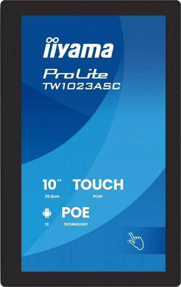 Monitorius „iiyama ProLite TW1023ASC-B3P“, 10,1 colio PCAP 10 taškų jutiklinis ekranas su „Android“, „iiSignage²“