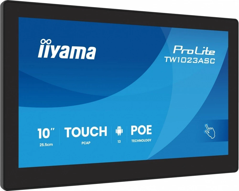Monitorius „iiyama ProLite TW1023ASC-B3P“, 10,1 colio PCAP 10 taškų jutiklinis ekranas su „Android“, „iiSignage²“