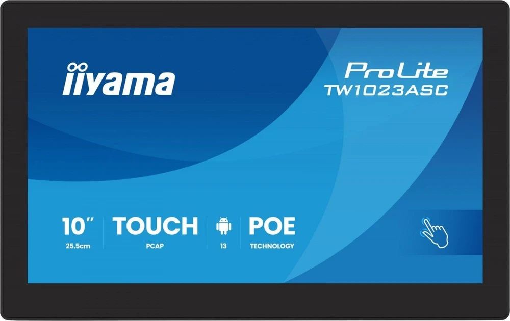 Monitorius „iiyama ProLite TW1023ASC-B3P“, 10,1 colio PCAP 10 taškų jutiklinis ekranas su „Android“, „iiSignage²“
