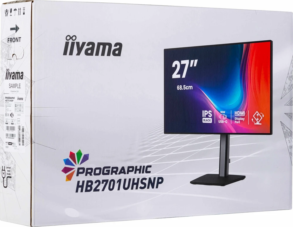 Monitorius iiyama ProGraphic HB2701UHSNP-B1 - IPS | 4K | USB-C PW96W | 27"