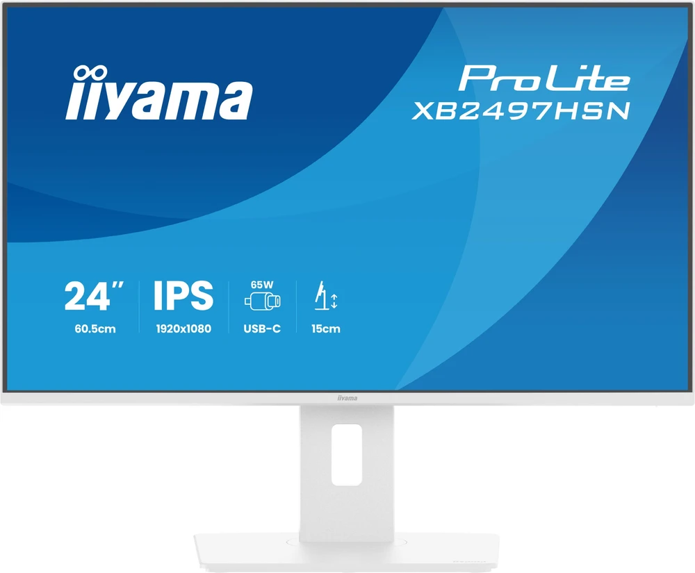 iiyama ProLite XB2497HSN-W1 kompiuterio monitorius 60,5 cm (23.8") 1920 x 1080 px Full HD LED baltas