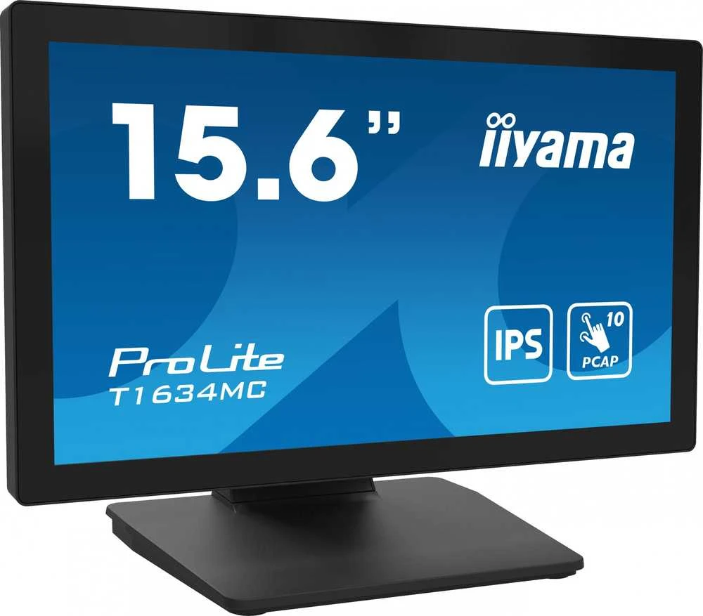 Monitorius IIYAMA T1634MC-B1S 15,6" PCAP be rėmelio priekinis 10P Touch 1920x1080 VGA DisplayPort