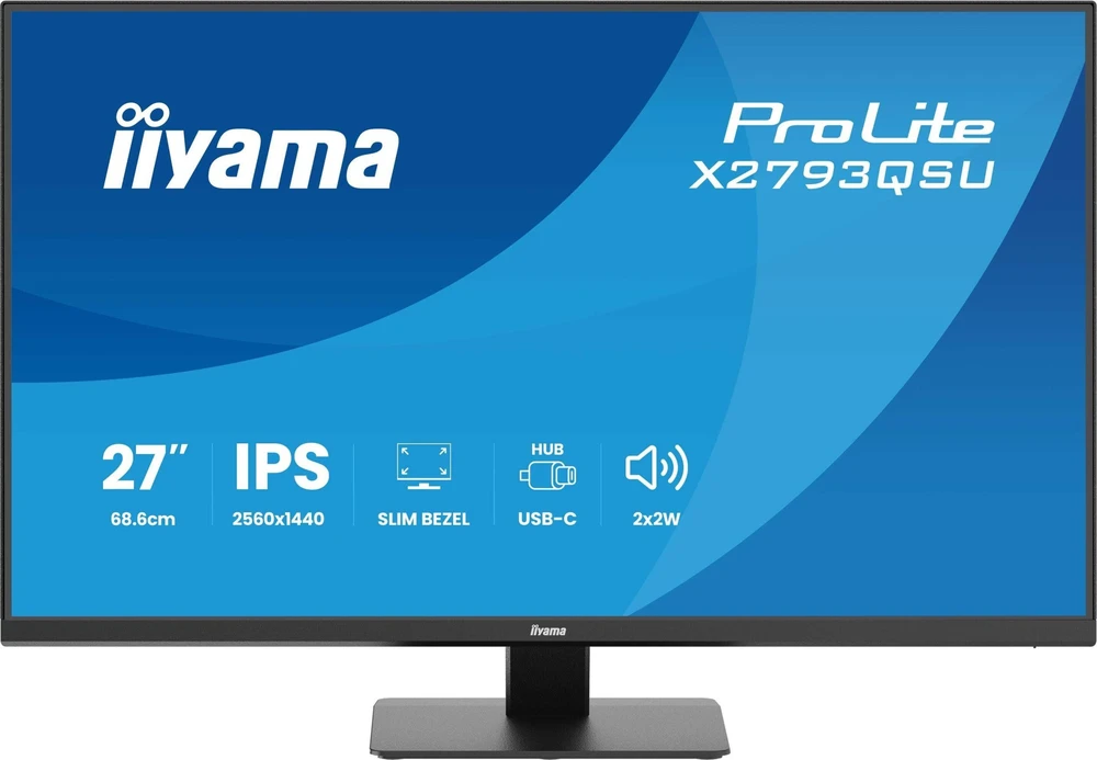 iiyama ProLite X2793QSU-B1 computer monitorius 68.6 cm (27") 2560 x 1440 pikselių Quad HD LED Juodas