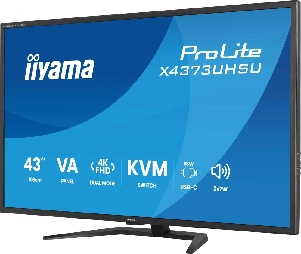 Monitorius iiyama ProLite X4373UHSU-B2 - 60Hz | 4K | VA | 43" | 3ms | HDR10