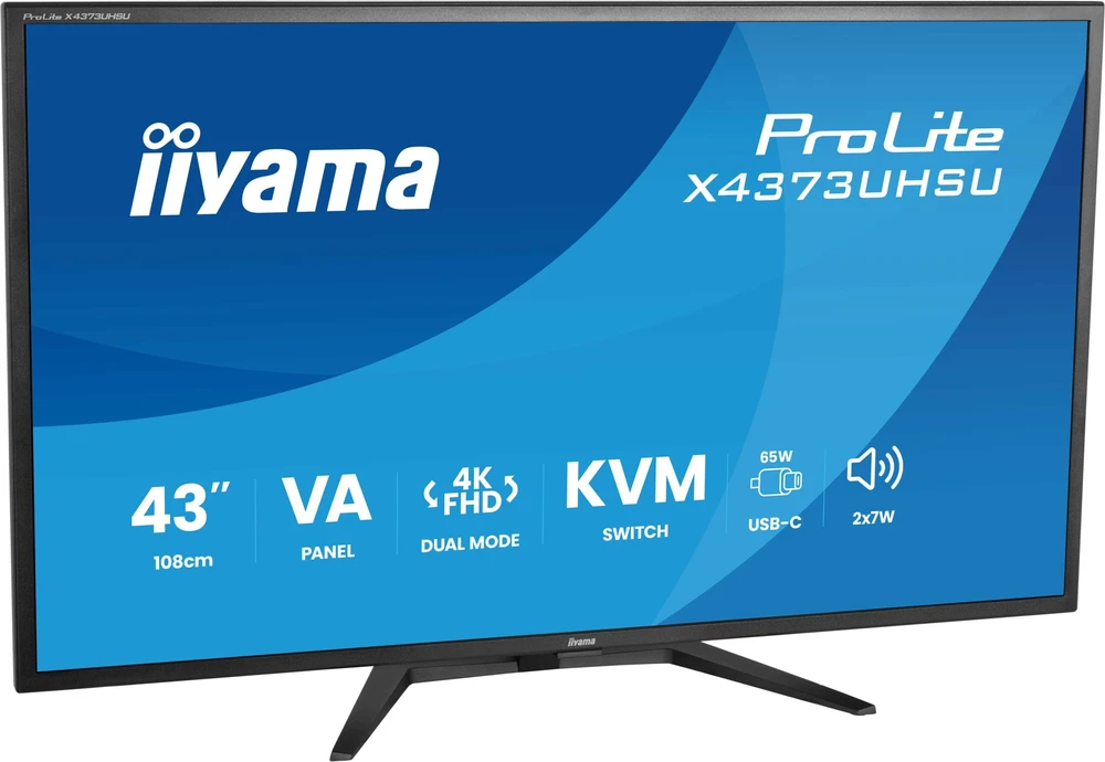 Monitorius iiyama ProLite X4373UHSU-B2 - 60Hz | 4K | VA | 43" | 3ms | HDR10