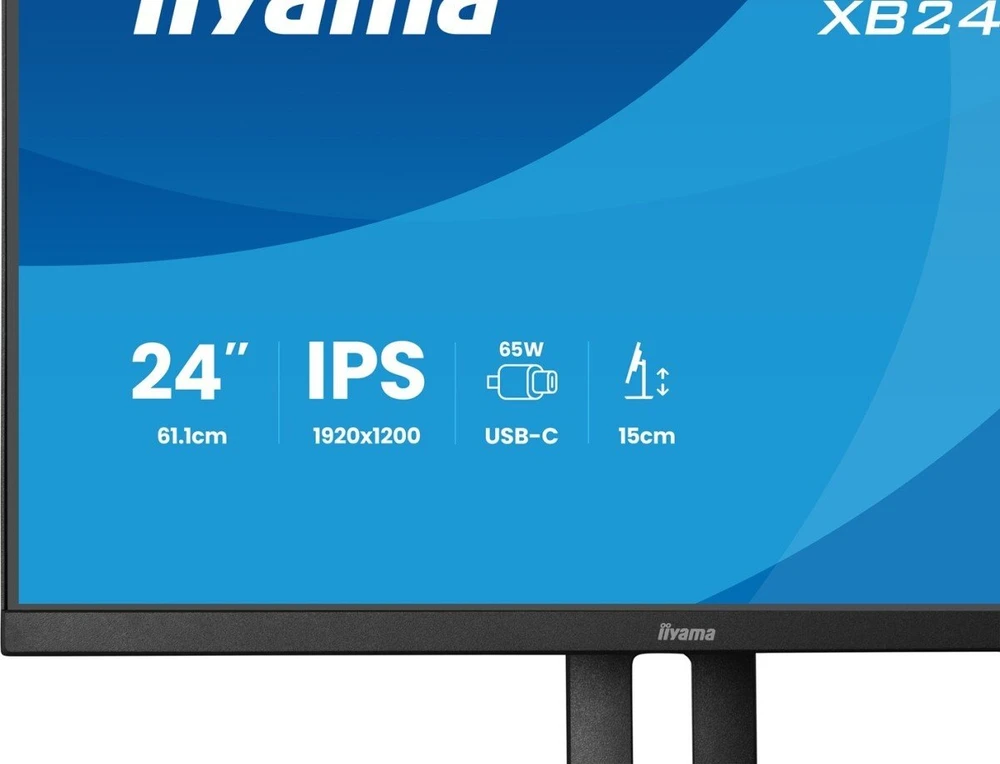 iiyama ProLite XB2495WSC-B1 kompiuterio monitorius 61,2 cm (24,1") 1920 x 1200 px WUXGA LED Juoda