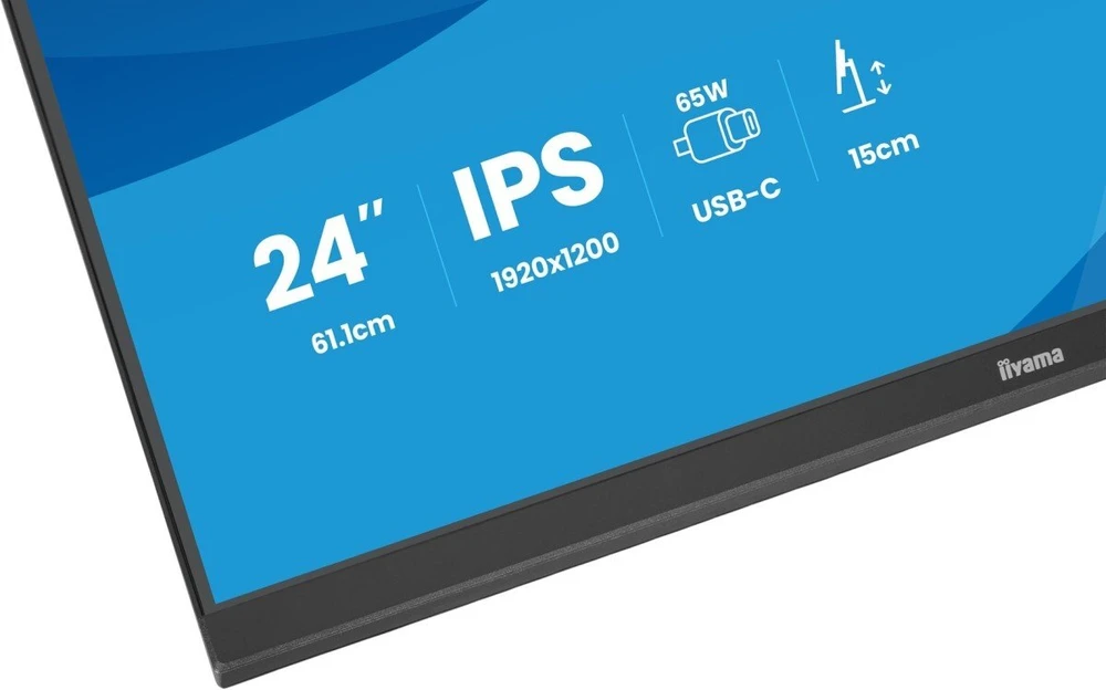 iiyama ProLite XB2495WSC-B1 kompiuterio monitorius 61,2 cm (24,1") 1920 x 1200 px WUXGA LED Juoda