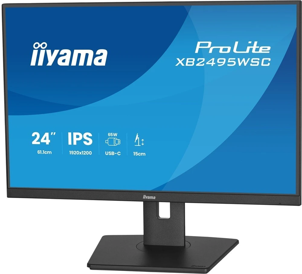 iiyama ProLite XB2495WSC-B1 kompiuterio monitorius 61,2 cm (24,1") 1920 x 1200 px WUXGA LED Juoda