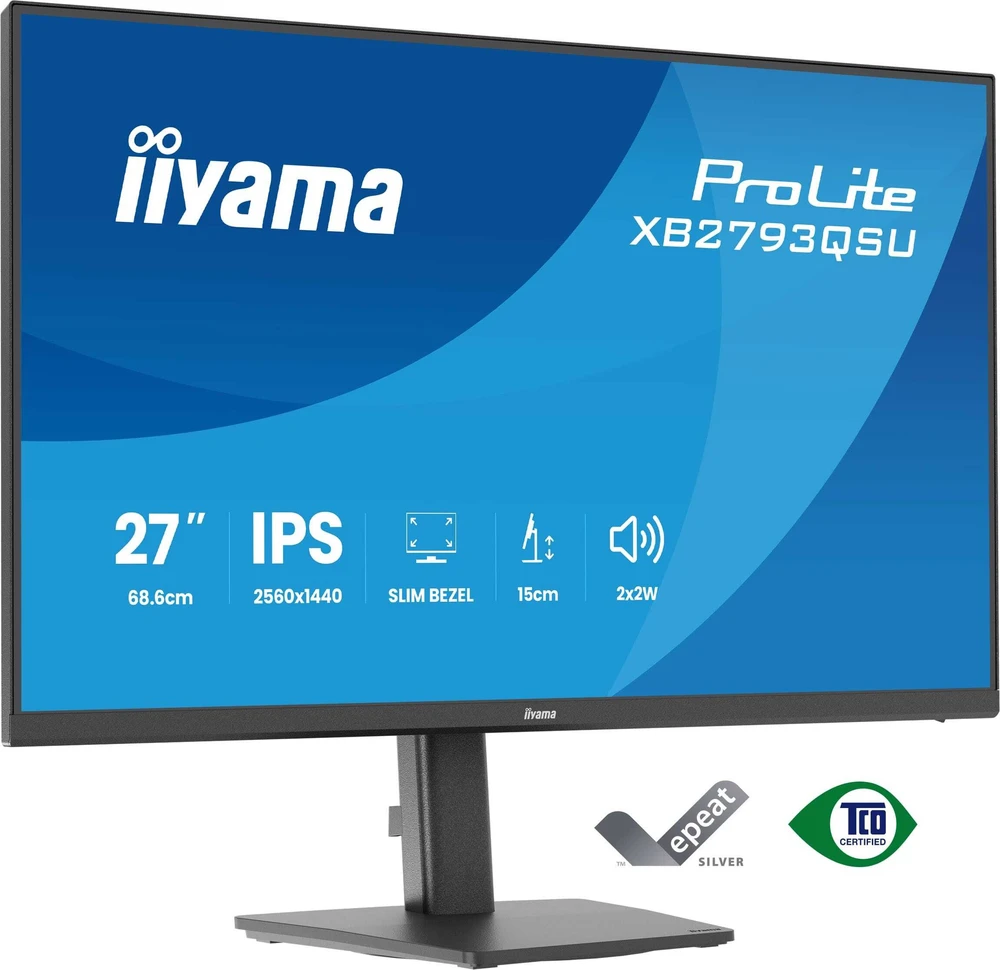 iiyama ProLite XB2793QSU-B1 computer monitorius 68.6 cm (27") 2560 x 1440 pikselių Quad HD LED Juodas