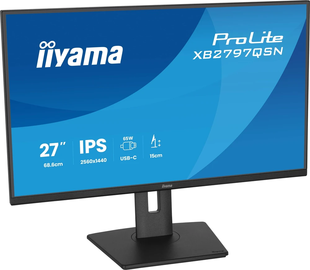 Monitorius iiyama ProLite XB2797QSN-B1 – 75 Hz | QHD | IPS | 27" | USB-C PD65W | LAN
