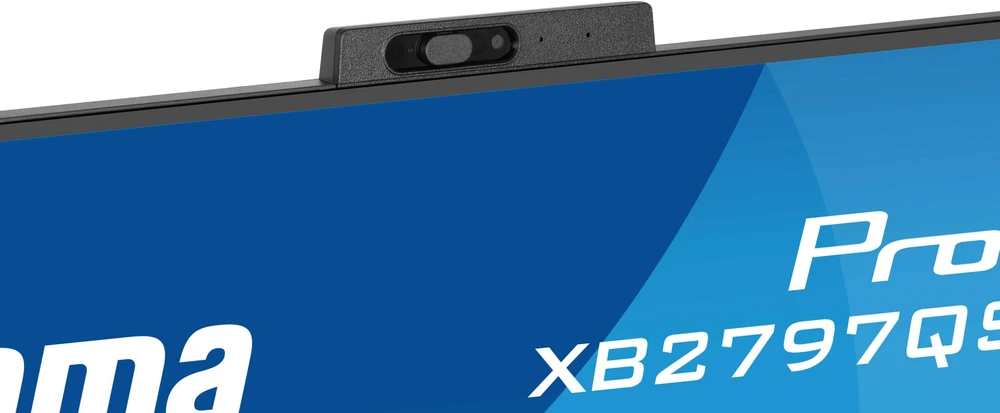Monitorius IIYAMA XB2797QSNPH-B1 27 colių IPS QHD EyeComfort 15 cm reguliuojamo aukščio stovas USB-C doko LAN/96 W PD/DP-OUT interneto kamera 5 MP Windows Hello 1 ms