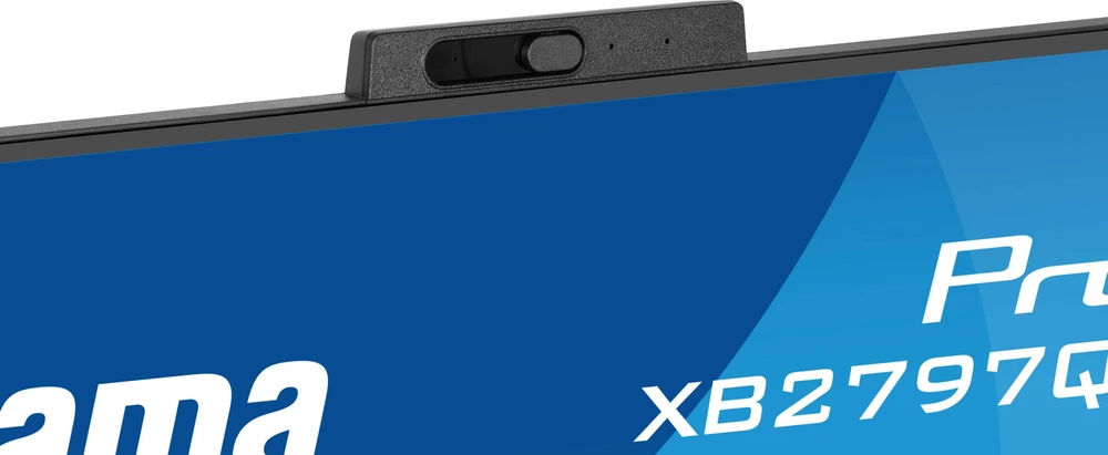 Monitorius IIYAMA XB2797QSNPH-B1 27 colių IPS QHD EyeComfort 15 cm reguliuojamo aukščio stovas USB-C doko LAN/96 W PD/DP-OUT interneto kamera 5 MP Windows Hello 1 ms