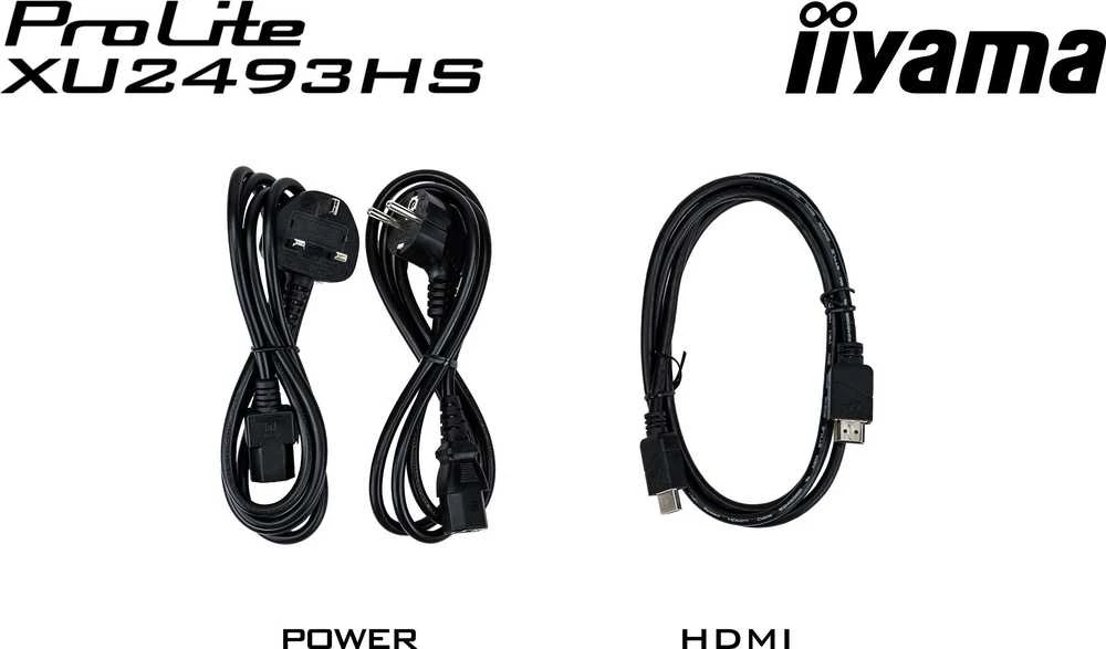 „IIYAMA XU2493HS-B6“ 24 colių ETE IPS monitorius su 1920x1080 100 Hz, 250 cd/m², garsiakalbiai, HDMI, DisplayPort