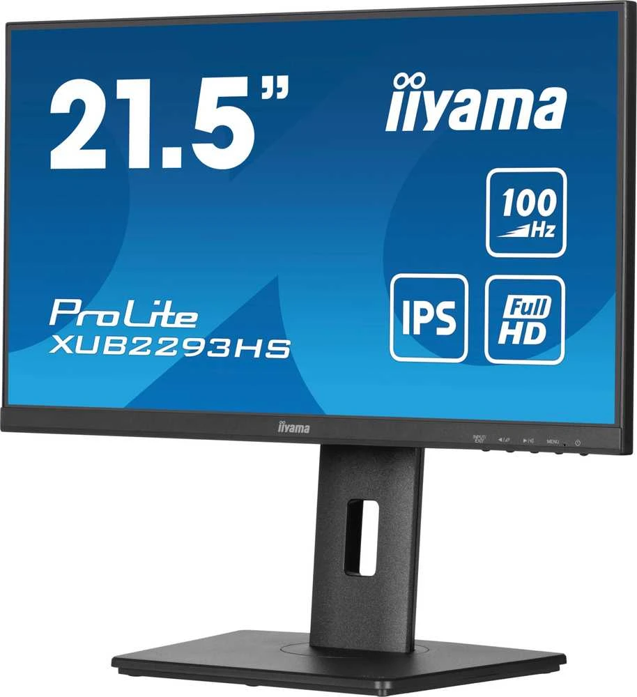 „IIYAMA XUB2293HS-B6“ 21,5 colio IPS FHD LED monitorius, 100 Hz, 300 cd/m², 1 ms, HDMI, DP garsiakalbiai