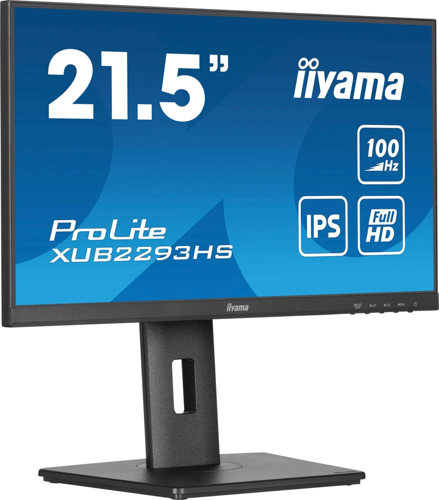 „IIYAMA XUB2293HS-B6“ 21,5 colio IPS FHD LED monitorius, 100 Hz, 300 cd/m², 1 ms, HDMI, DP garsiakalbiai