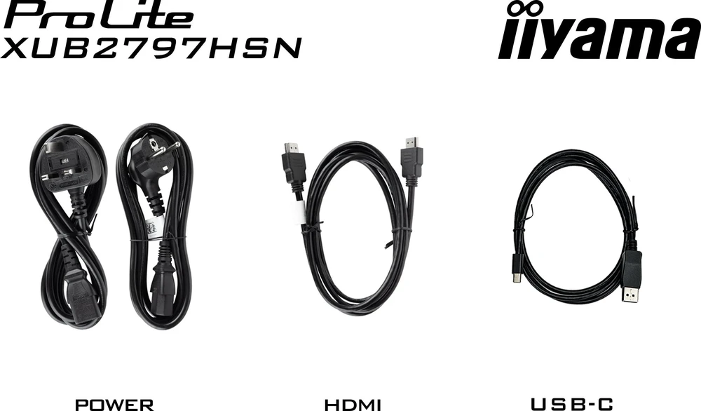 Monitorius IIYAMA XUB2797HSN-B1 27 colių IPS 1920x1080 250cd/m2 1ms HDMI DP USB