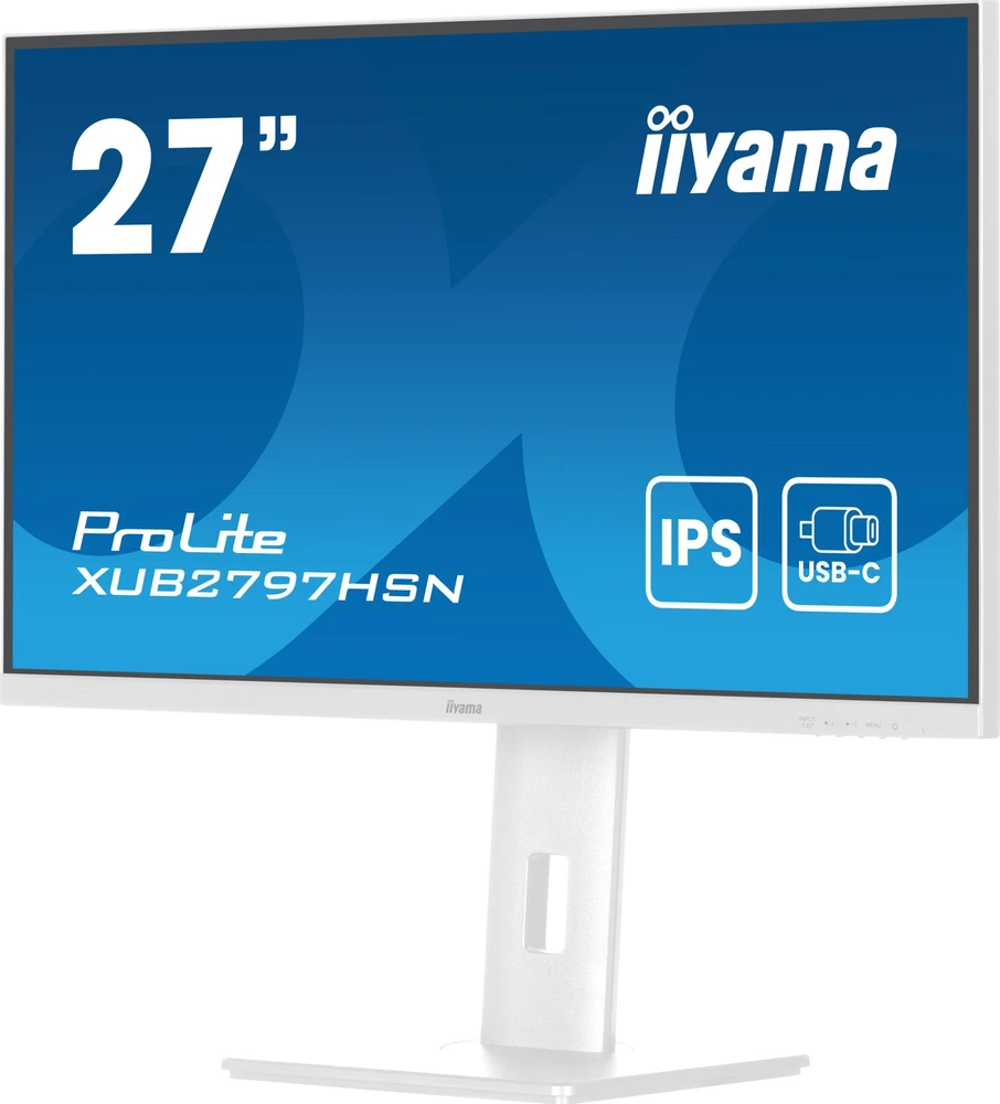 iiyama ProLite XUB2797HSN-W2 computer monitorius 68.6 cm (27") 1920 x 1080 pikselių Full HD LED Baltas