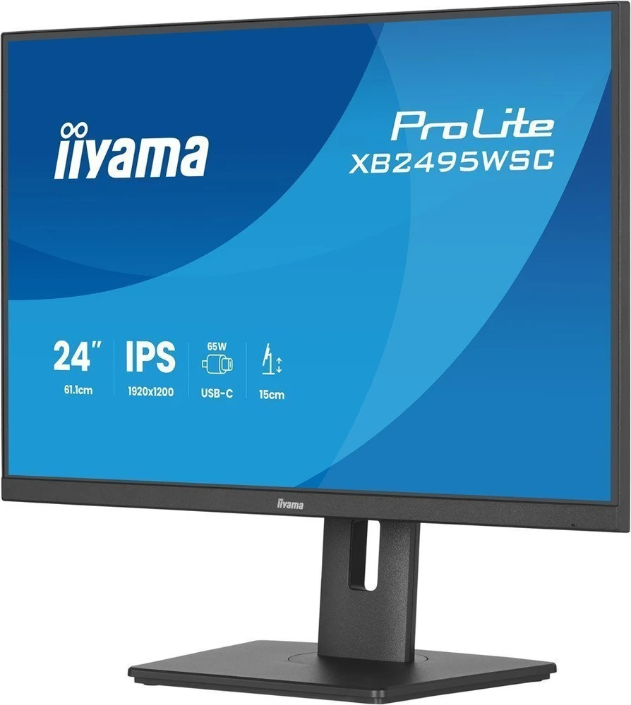 iiyama ProLite XB2495WSC-B1 kompiuterio monitorius 61,2 cm (24,1") 1920 x 1200 px WUXGA LED Juoda