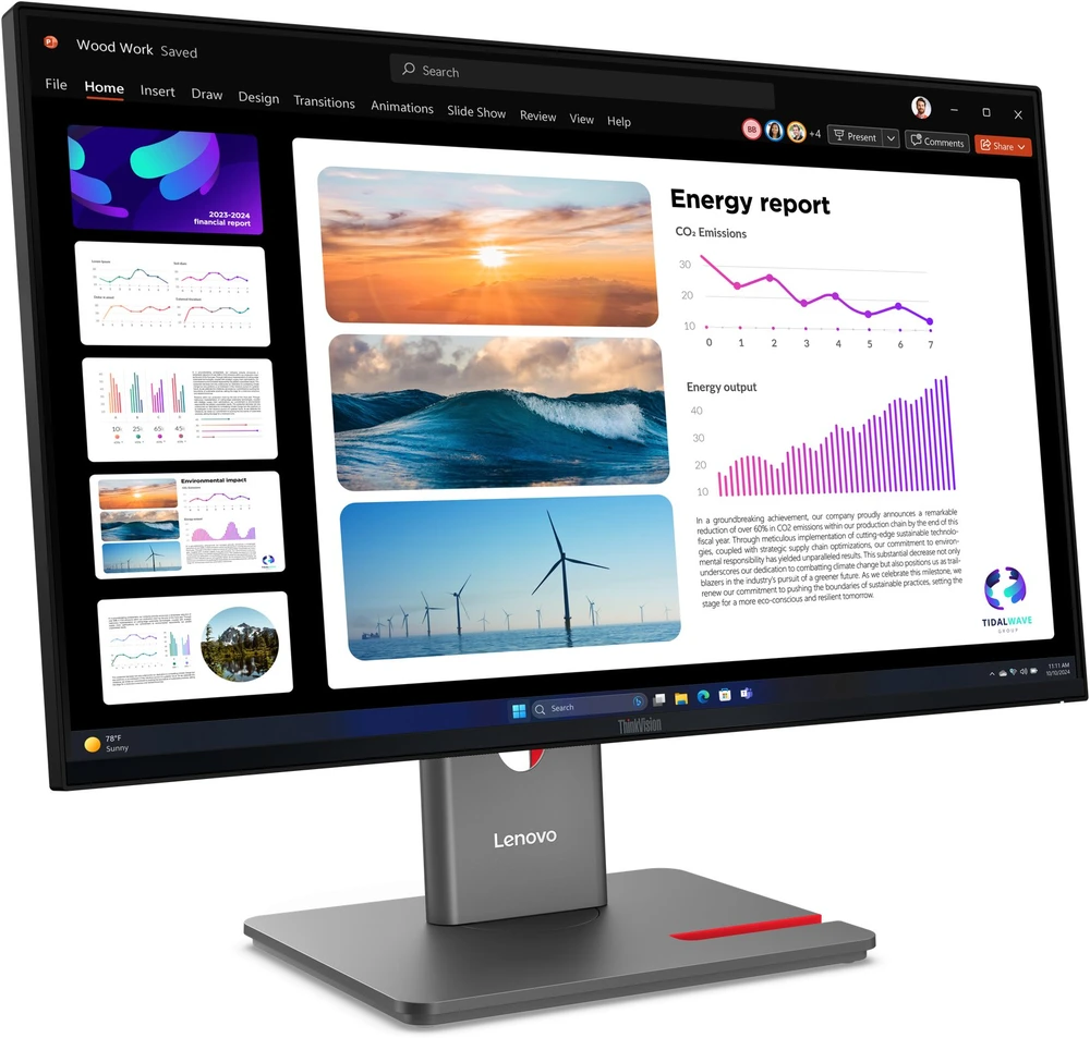 Monitorius Lenovo | ThinkVision P24q-40 | 23.8 " | IPS | 16:9 | 120 Hz | 4 ms | 2560 x 1440 pikselių | 300 cd/m² | HDMI jungtys quantity 1 | Raven Juodas | Garantija 36 mėn.