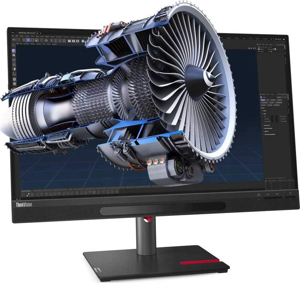 Monitorius LENOVO 27 colių UHD (3840X2160) / 3D / IPS ekranas / apsauga nuo akinimo 16:9 / HDMI / USB-C (100 W) / DP / RJ45 / 3 metų garantija