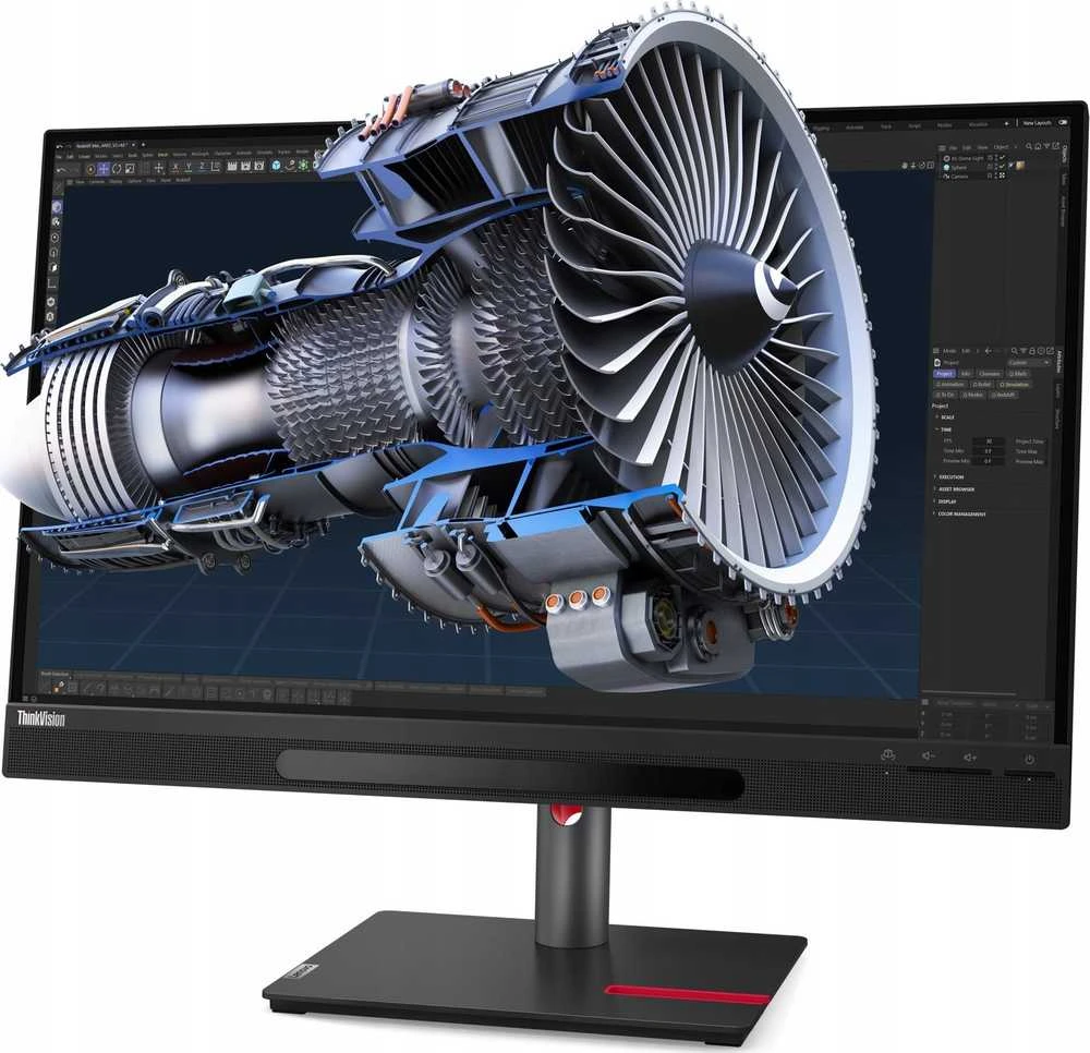 Monitorius LENOVO 27 colių UHD (3840X2160) / 3D / IPS ekranas / apsauga nuo akinimo 16:9 / HDMI / USB-C (100 W) / DP / RJ45 / 3 metų garantija