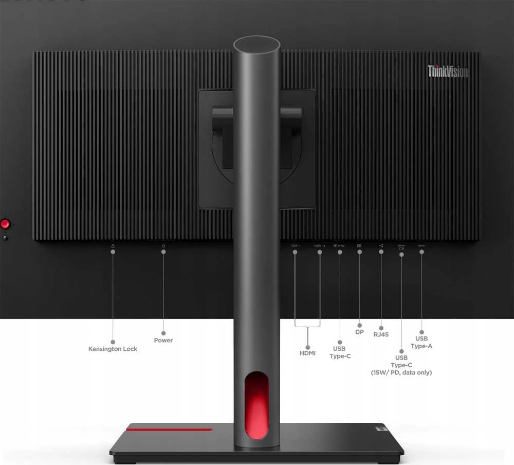 Monitorius LENOVO 27 colių UHD (3840X2160) / 3D / IPS ekranas / apsauga nuo akinimo 16:9 / HDMI / USB-C (100 W) / DP / RJ45 / 3 metų garantija