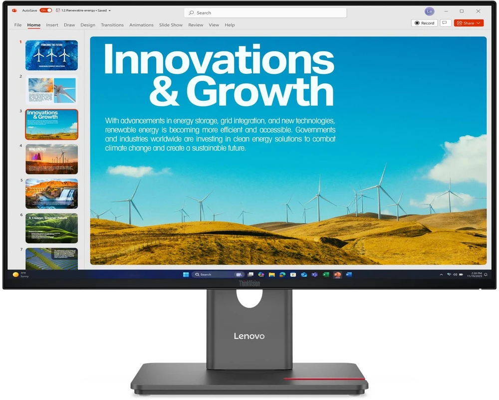Monitorius Lenovo | ThinkVision P24QD-40 | 23.8 " | IPS | 16:9 | 120 Hz | 6 ms | 2560 x 1440 pikselių | 300 cd/m² | HDMI jungtys quantity 1 | Eclipse Juodas | Garantija 36 mėn.