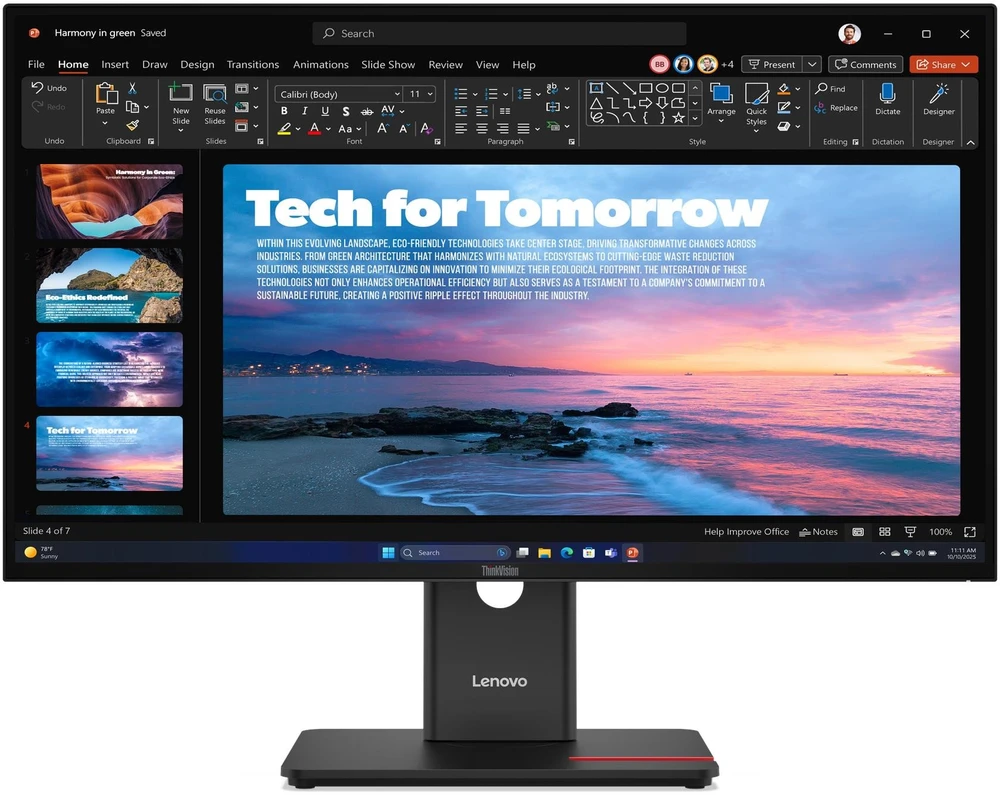 Monitorius Lenovo | ThinkVision | T27QD-40 | 27 " | IPS | 16:9 | 120 Hz | 4 ms | 2560 x 1440 pikselių | 350 cd/m² | HDMI jungtys quantity 1 | Eclipse juodas | Garantija 36 mėn.