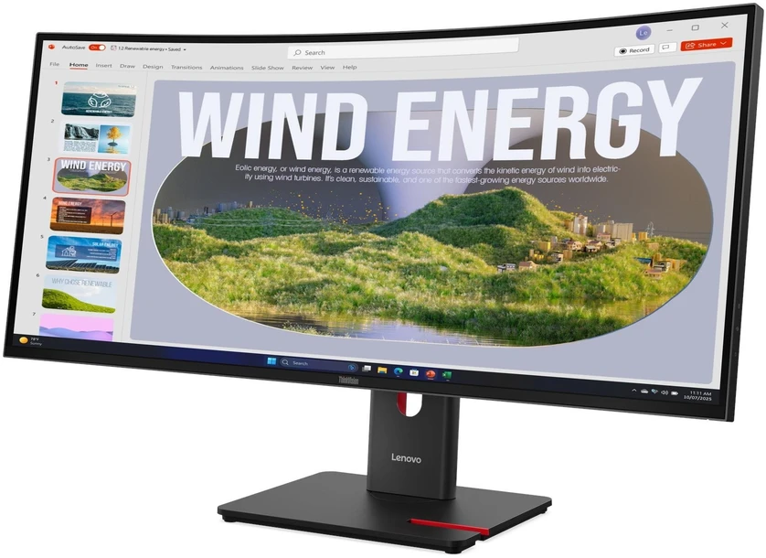 Monitorius Lenovo ThinkVision T34WD-40 LED ekranas 86.4 cm (34") 3440 x 1440 pikselių Wide Quad HD+ Juodas