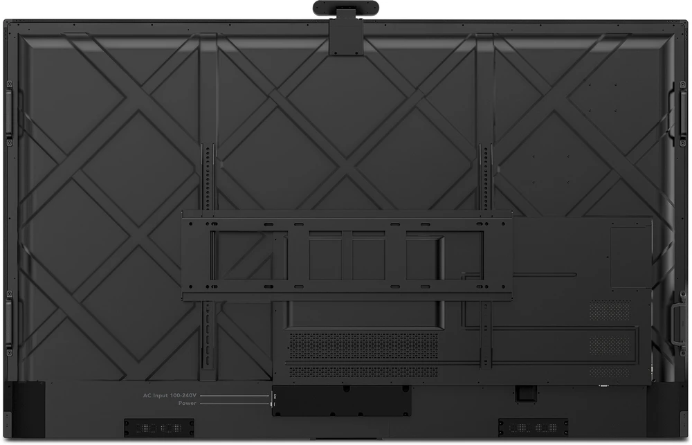 Monitorius Lenovo ThinkVision T86 - LED-Monitorius - 218.4 cm (86") - stacionarus - Jutiklinis ekranas - 3840 x 2160 4K @ 60 Hz - VA - 400 cd/m2 - 4000:1 - HDR10 - 6.5 ms - 4xHDMI, VGA, DisplayPort, 2xUSB-C, RCA (composite) - głośniki - Raven Juodas
