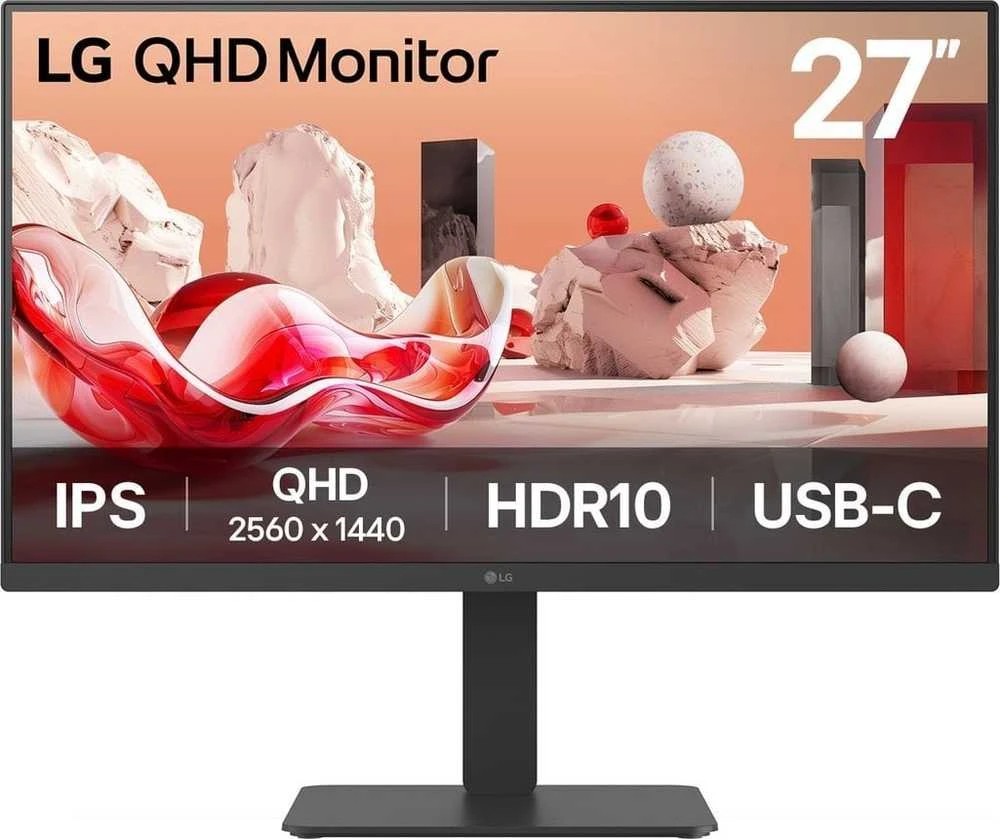 Monitorius LG | 27BA65QB-B | 27 " | IPS | 16:9 | 100 Hz | 5 ms | 2560 x 1440 pikselių | 350 cd/m² | HDMI jungtys quantity 1
