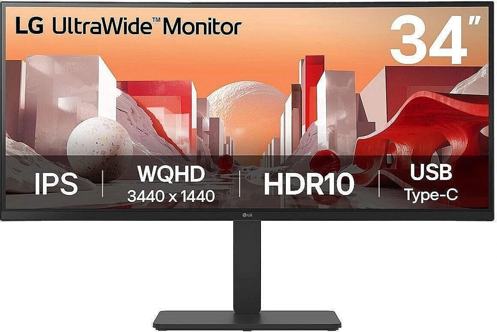 Monitorius LG | 34BA75QE-B | 34 " | IPS | 21:9 | 60 Hz | 5 ms | 3440 x 1440 pikselių | 300 cd/m² | HDMI jungtys quantity 2