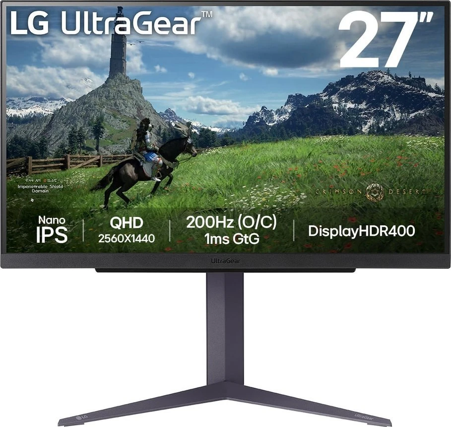Monitorius LG 27" 27GS85QX-B Ultragear Gaming WQHD HDMI DP IPS 16:9