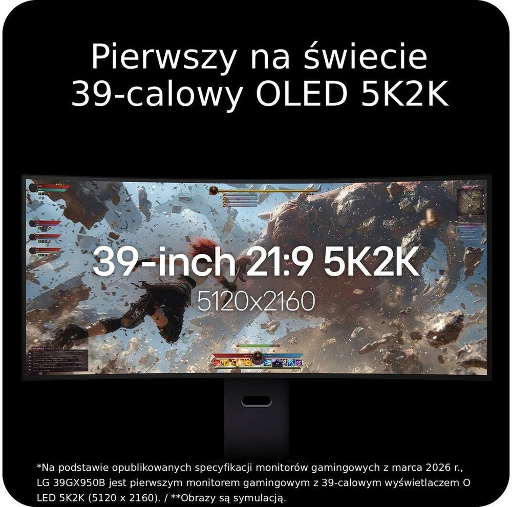 Monitorius LG UltraGear evo GX9 Tandem OLED 39GX950B-B