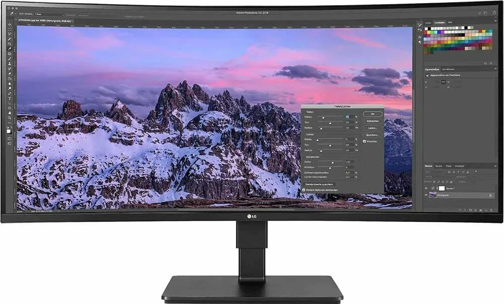 Žaidimų monitorius LG 35BN77CP-B, 88,9 cm (35 coliai), Juodas, UWQHD, VA, Išlenktas, HDMI, DisplayPort, USB-C, FreeSync, 100Hz