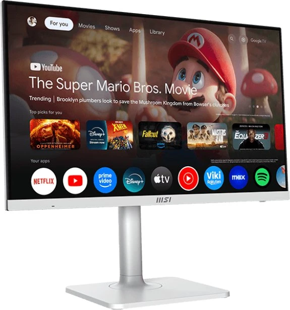 Monitorius MSI Modern MD272UPSW / 27″ / 4K UHD / IPS / 60Hz / 4ms (GtG) / KVM / baltos spalvos – adjustable stand – PD 65W