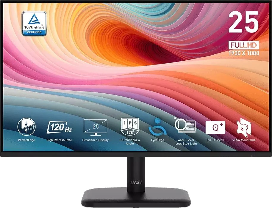 MSI PRO MP251L E2 computer monitorius 62.2 cm (24.5") 1920 x 1080 pikselių Full HD LED Juodas