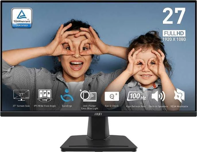 MSI PRO MP275QDE 69 cm (27 colių) IPS WQHD 4 ms 100 Hz monitorius