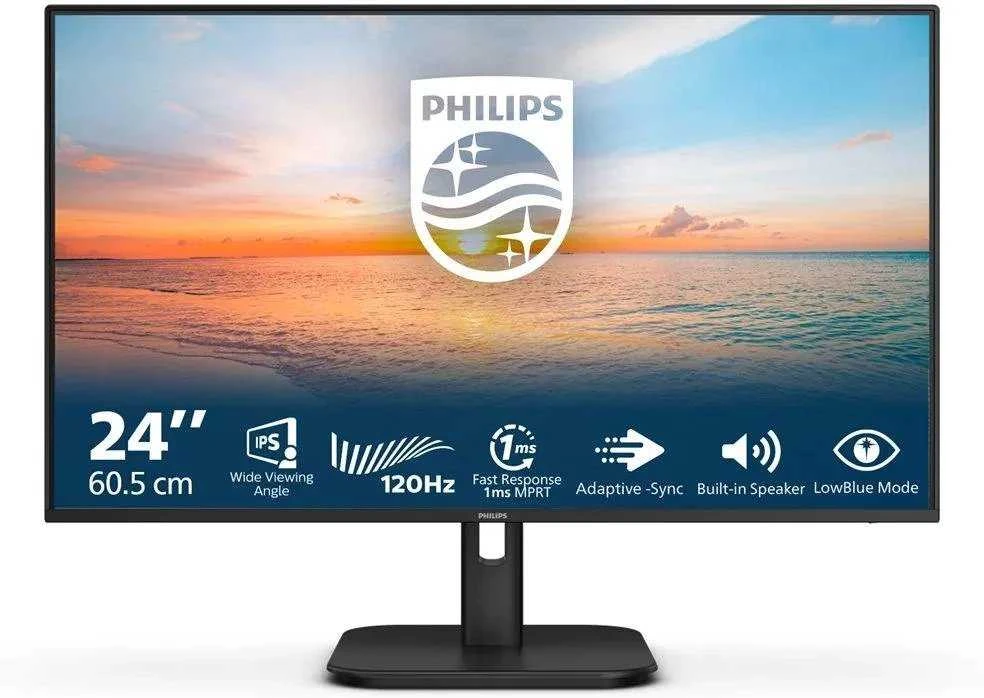 Philips 1000 series 24E1N1200A/00 computer monitorius 60.5 cm (23.8") 1920 x 1080 pikselių Full HD LCD Juodas