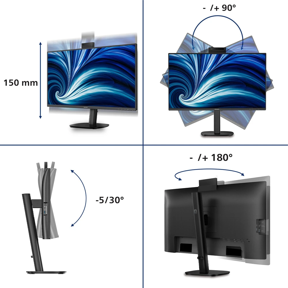 Monitorius „Philips 27B2N3500JH/00“ – 120 Hz | QHD | IPS | 27 colių | 4 ms | USB-C