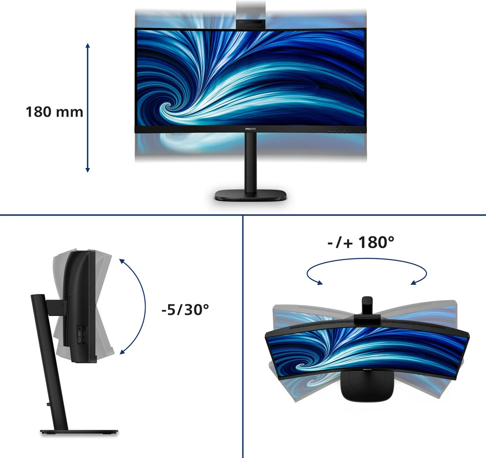 Monitorius „Philips 34B2U3600CH/00“ – 60 Hz | UWQHD | VA | 34 colių | 4 ms | HDR10